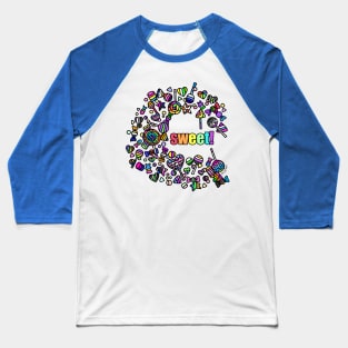 Sweet Rainbow Candy Baseball T-Shirt